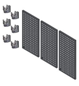 Fortress Series – Horizontal | 3 Long Rifle Display Kit