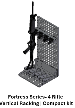 Fortress Series –Vertical | 4 Rifle Compact Racking Kit