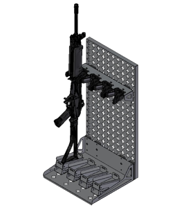 Fortress Series – Vertical Compact | 4 Rifle Racking Kit