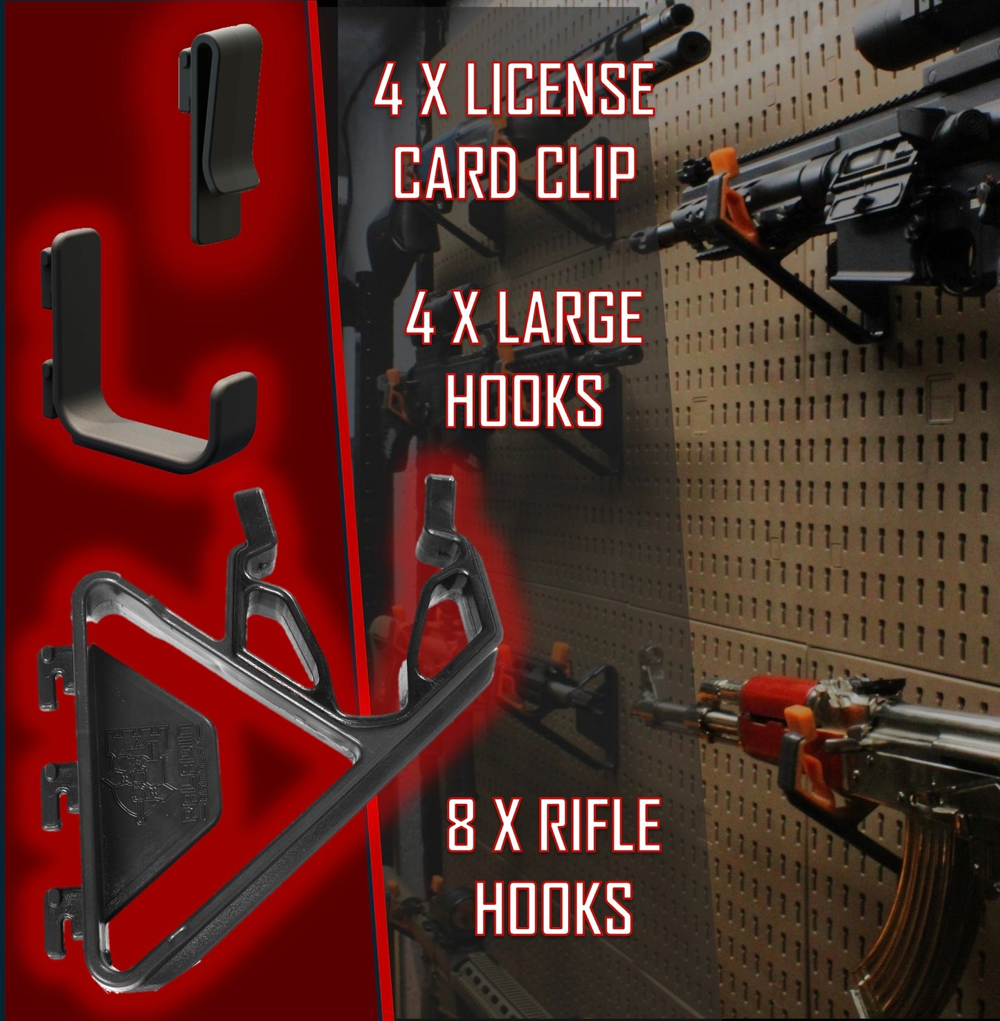 DARK KNIGHT- FIREARM PEGBOARD DISPLAY SPECIAL