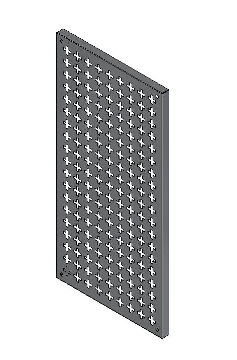 Fortress Series – Steel Pegboard 400 x 800mm Panel
