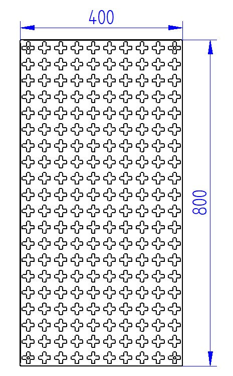 Fortress Series – 400 x 800mm Steel Pegboard