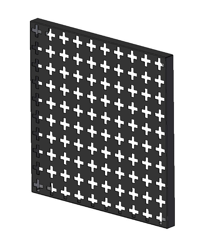 Fortress Series – Steel Pegboard 400 x 400mm Panel