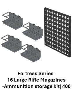 Fortress Series – 16 Large Rifle Magazine Storage Kit | 400