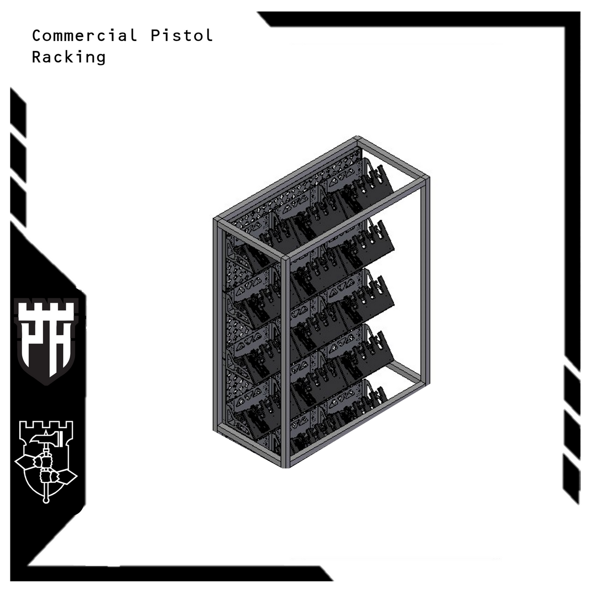Citadel Series — High Density 96 Pistol Racking | Single Unit