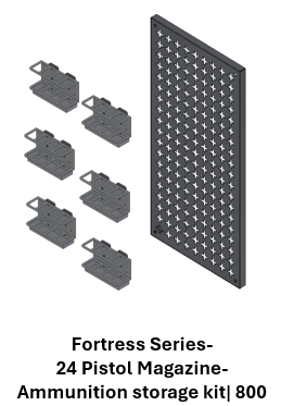 Fortress Series – 24 Pistol Magazine Storage Kit | 800