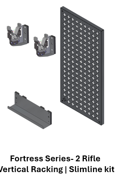 Fortress Series – Vertical | 2 Rifle Slimline Racking Kit