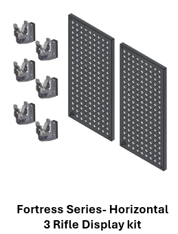Fortress Series – Horizontal – 3 Rifle Display Kit