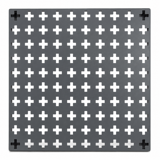 Fortress Series – 400 x 400mm Steel Pegboard (Wolf Gray)