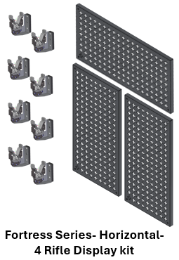 Fortress Series – Horizontal – 4 Rifle Display Kit