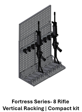 Fortress Series –Vertical | 8 Rifle Compact Racking Kit
