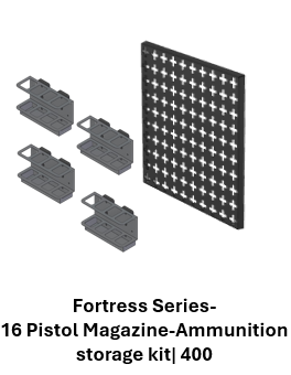 Fortress Series – 16 Pistol Magazine Storage Kit | 400