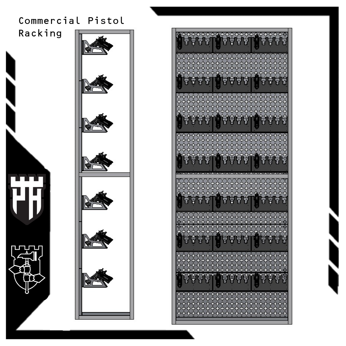 Citadel Series — High Density 192 Pistol Racking | STACKED Units