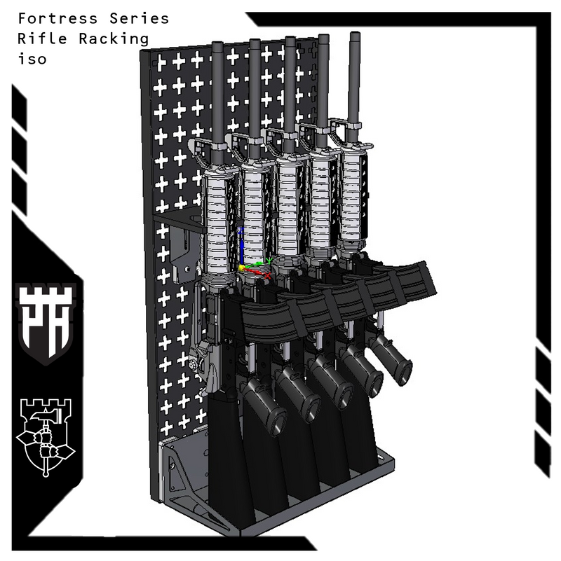 Fortress Series – Compact Vertical Racking Combo (5 Rifle)