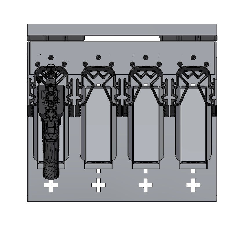 Fortress Series – Compact Vertical Rifle Racking Combo (4 Rifle)