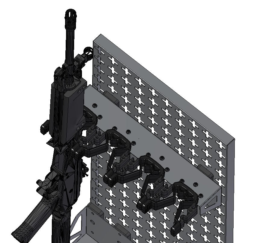 Fortress Series – Compact Vertical Rifle Racking Combo (4 Rifle)