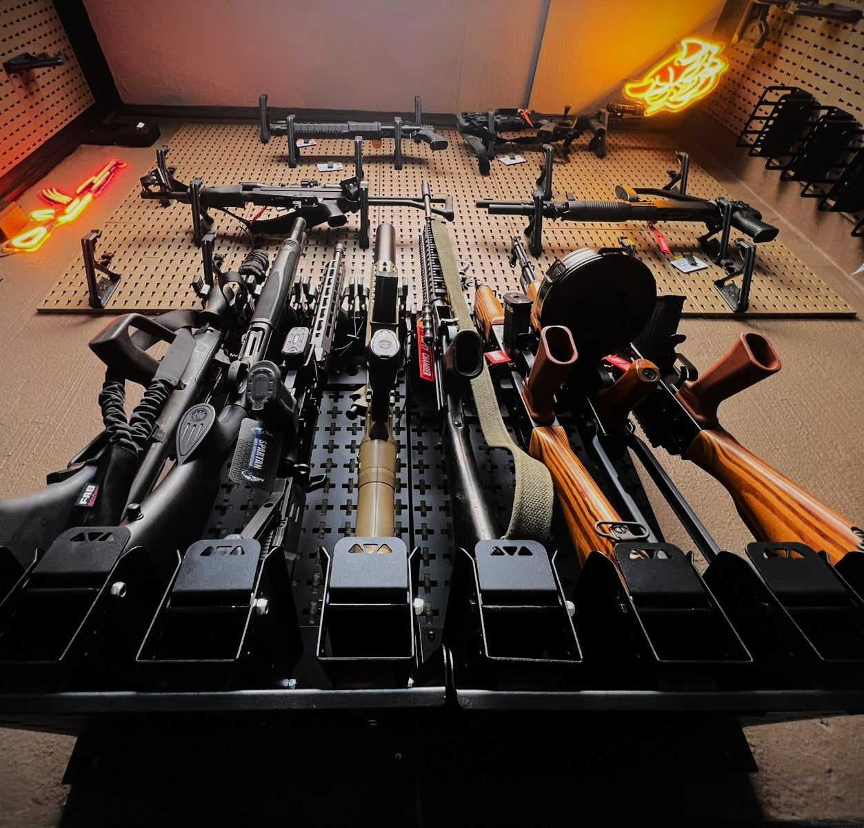 Fortress Series – Compact Vertical Rifle Racking Combo (4 Rifle)